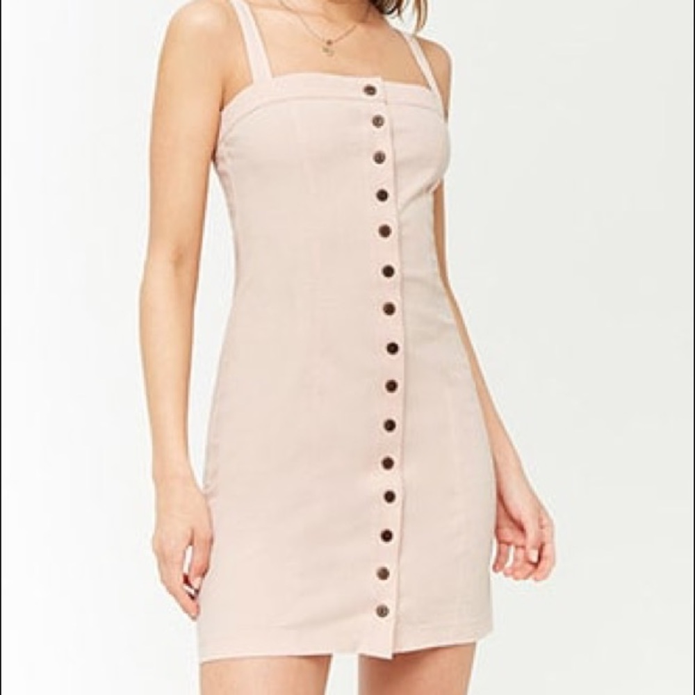 Sleeveless button down mini dress